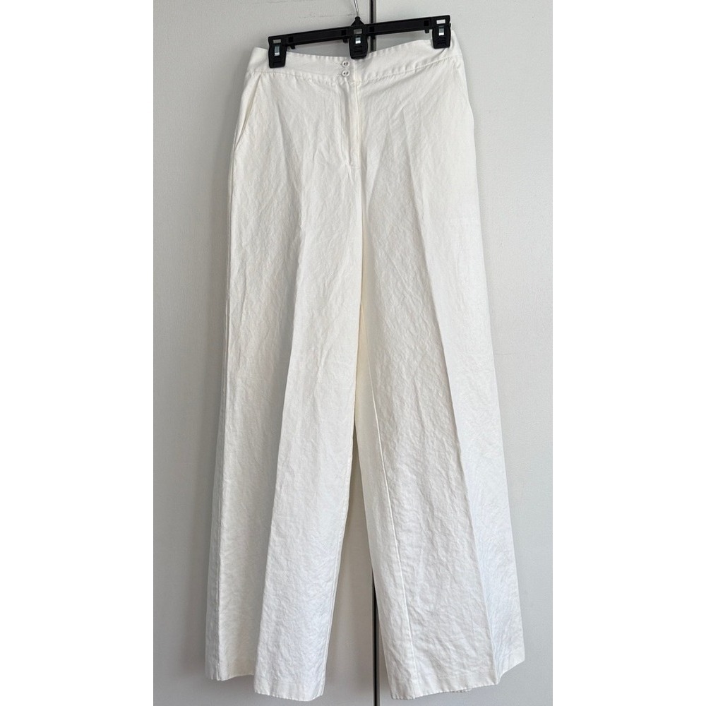 BCBGMAXAZRIA Womens White Wide‎ Leg ants Size XS